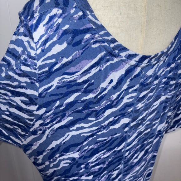 Isaac Mizrahi Live Soho Baby French Terry Zebra Print Swing Dress Women Size XL - Picture 12 of 15